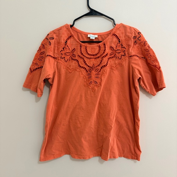 Sundance Tops - Sundance HandMade in India Orange Embroidered Women's Top Large